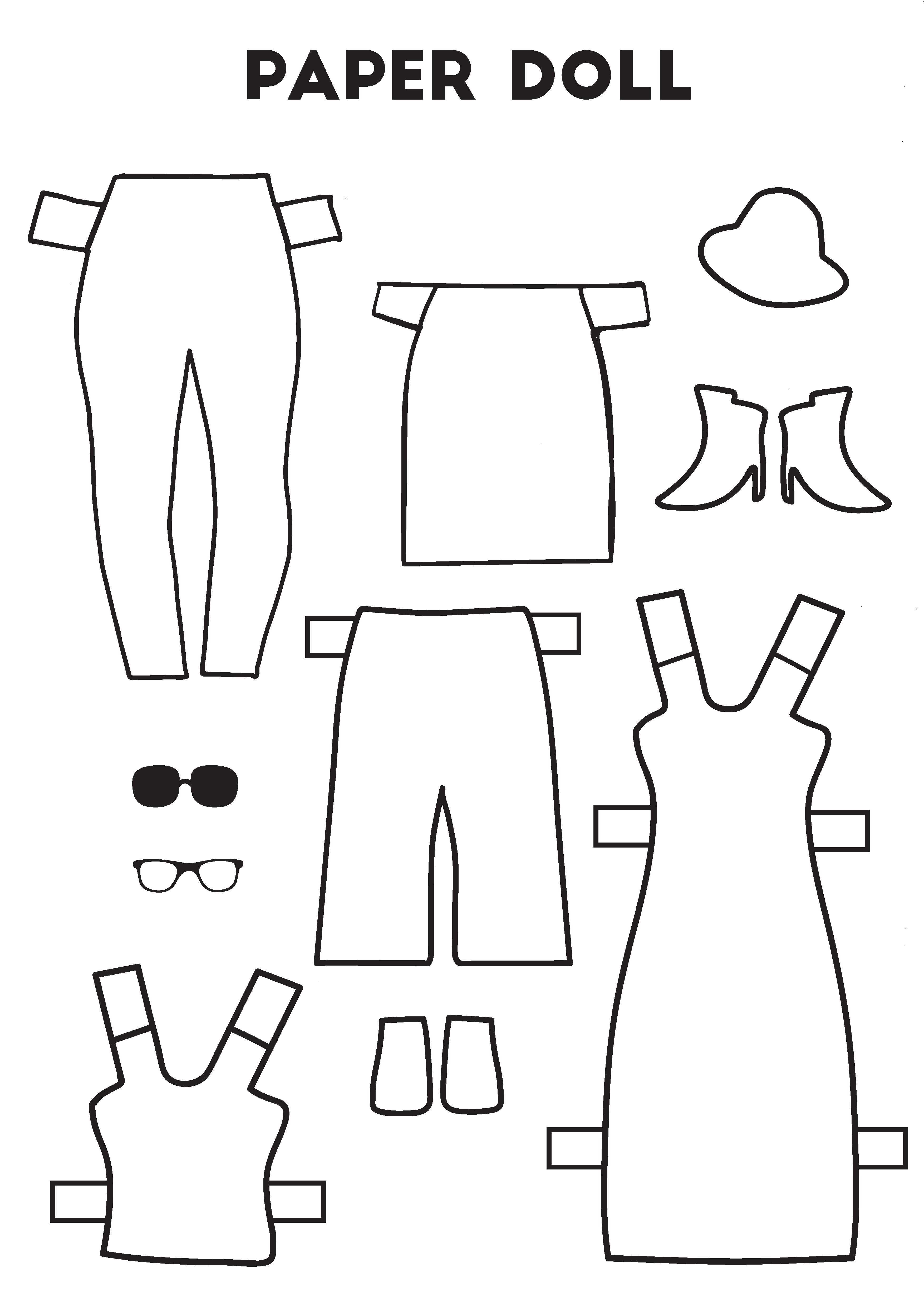 Printable 3d Paper Doll Template Printable Templates